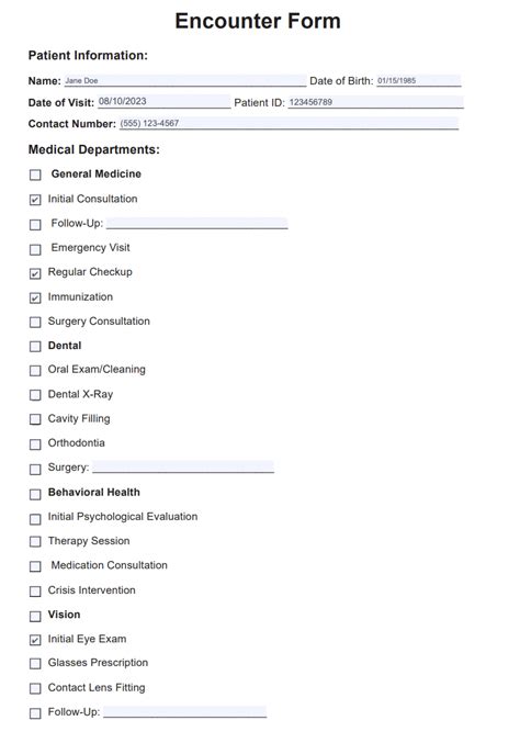 Medical Encounter Template