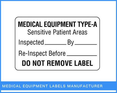 Medical Equipment Labels