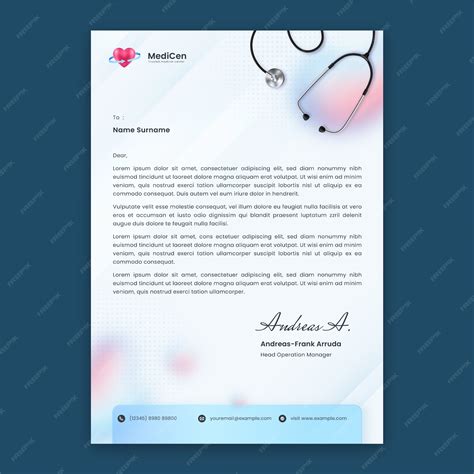 Medical Facility Letterhead Template