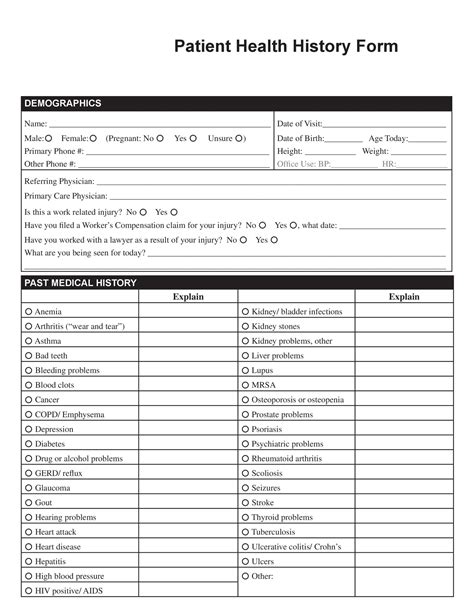 Medical History Form