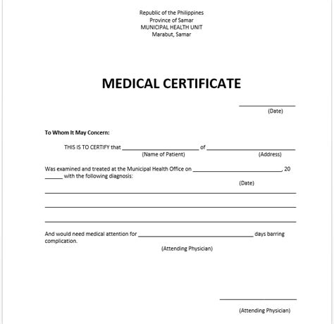 Medical Leave Note Template PDF 10