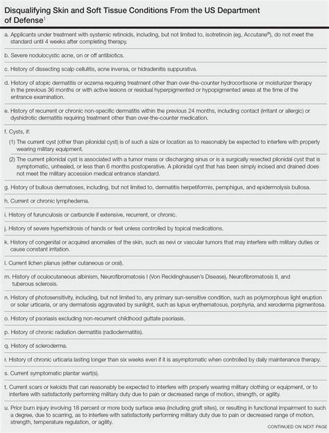 Medical Standards for Military Service