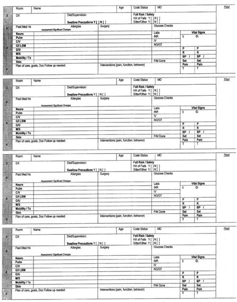 Medical Surgical Nursing Worksheet Printable Samples