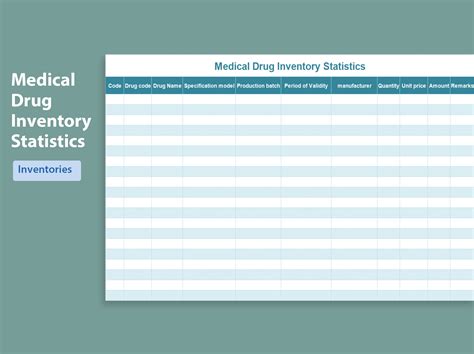 Medication Inventory Template