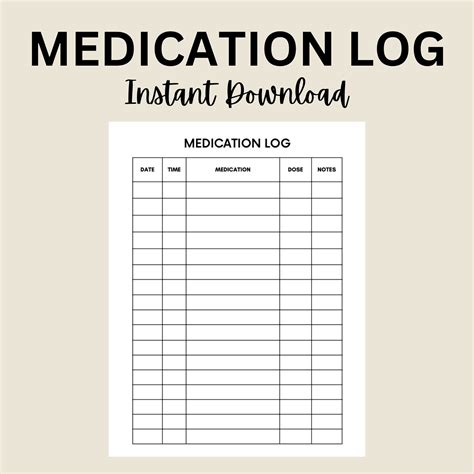 Daily Medication Log Template 10