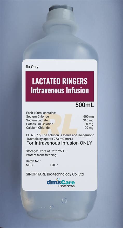 Medications Administered with Lactated Ringer's Solution