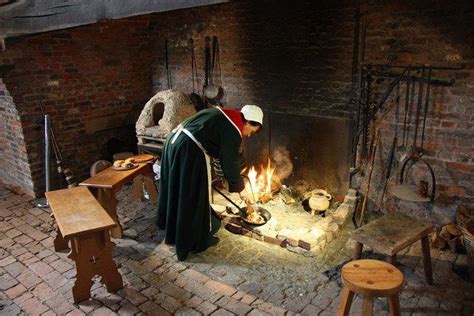 A medieval cooking scene