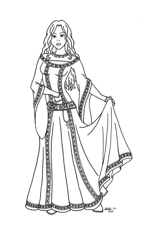 Medieval Princess Coloring Page