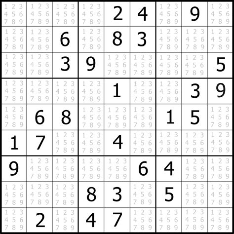 Medium Sudoku puzzle example