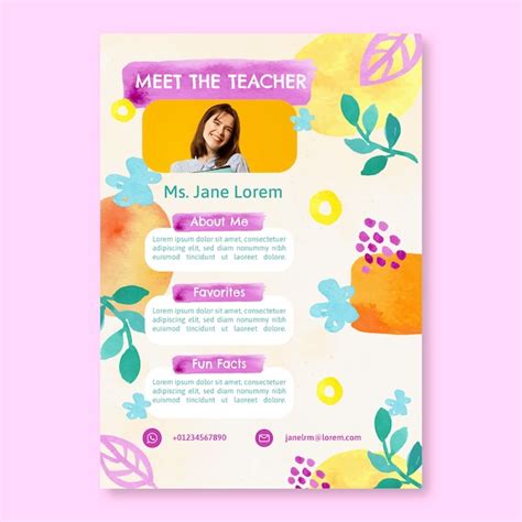 Meet the Teacher Template Designs