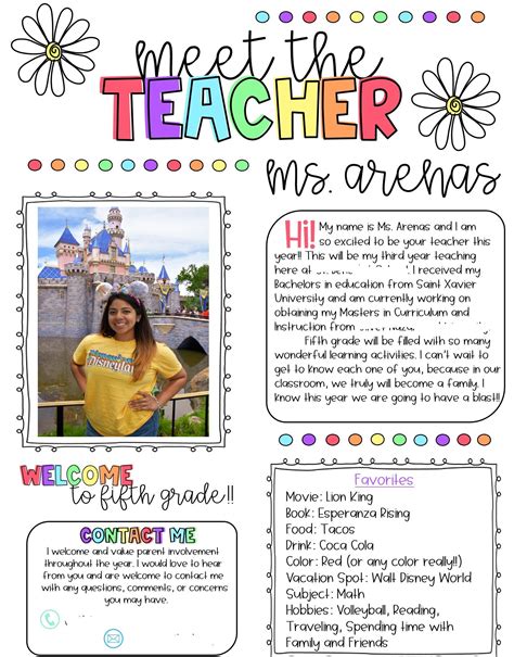 Meet the Teacher template examples