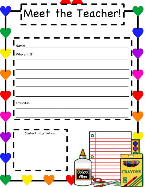 Meet the Teacher Template Formats