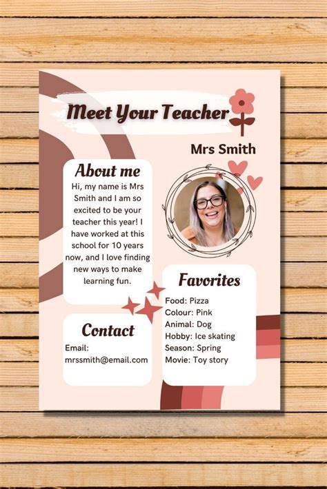 Meet the Teacher Template Gallery Image 2