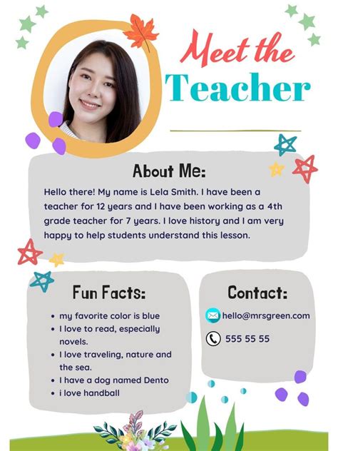 Meet the Teacher Template Getting to Know You