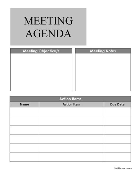 Asana Meeting Agenda Template