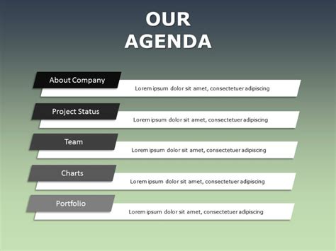 Meeting Agenda Template PowerPoint Examples