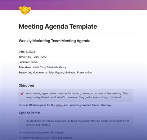 Importance of Meeting Agendas