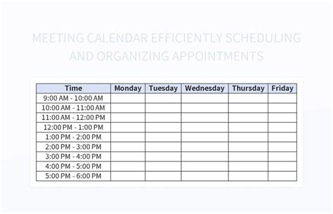 Meeting and Appointment Template