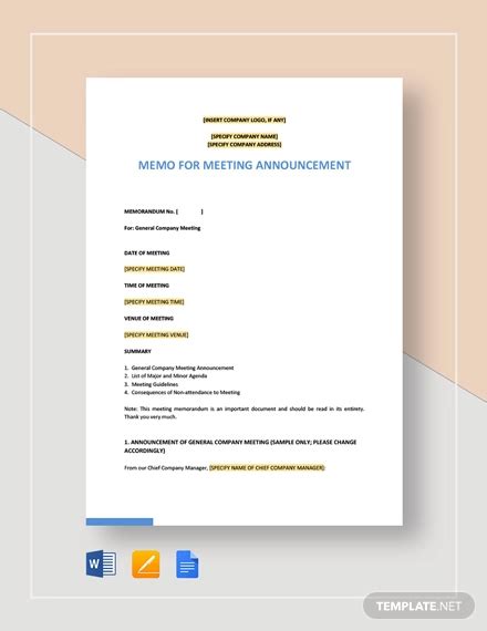 Meeting Memorandum for Record Template