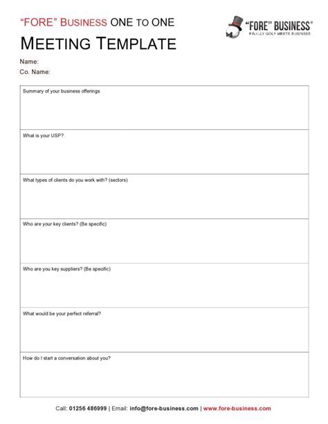 Meeting Notes Template Example 2