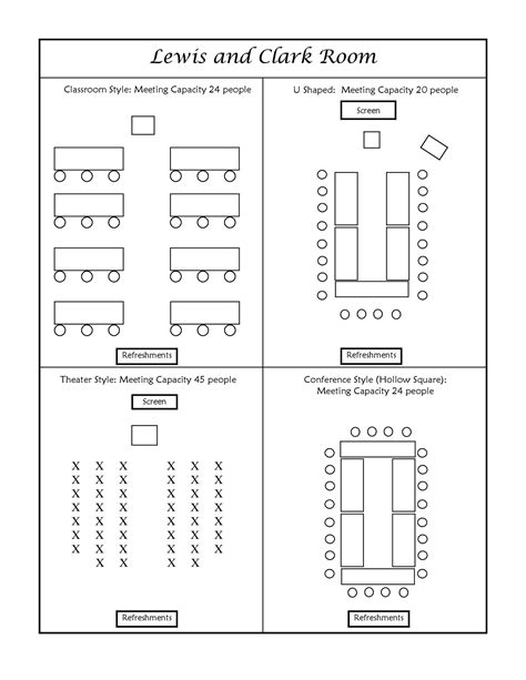 Meeting seating chart template