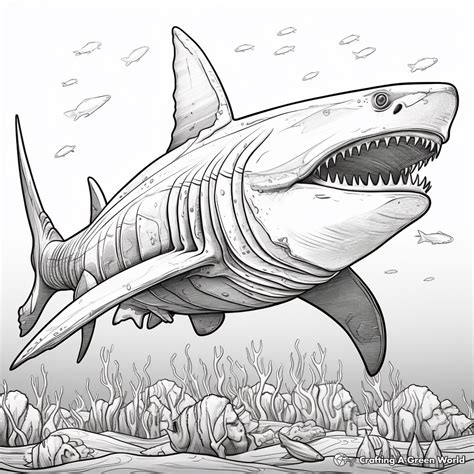 Megalodon coloring book for kids