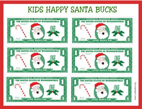 Meijer Santa Bucks Template