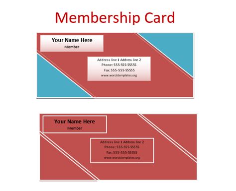 Membership Card Template 3