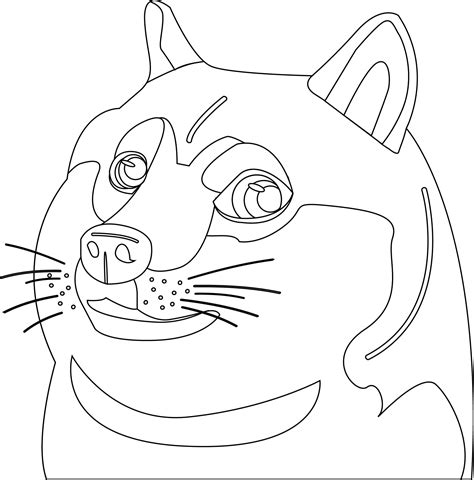 Meme coloring pages printable doge memes