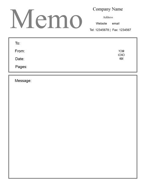 Memo Template for Download