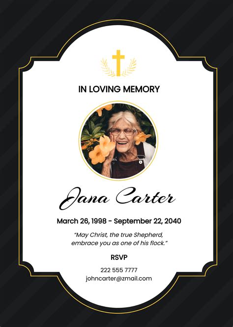 Memorial Card Template 9