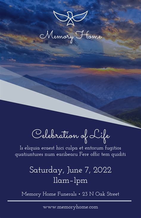 Memorial Celebration of Life Flyer Template