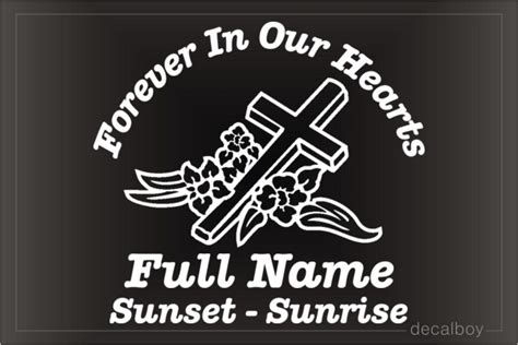 Memorial Cross Decal Template