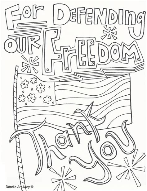 Memorial Day Coloring Pages Freedom