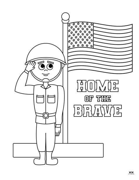 Memorial Day Coloring Pages Military