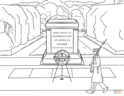 Memorial Day Coloring Pages Tomb of the Unknown Soldier