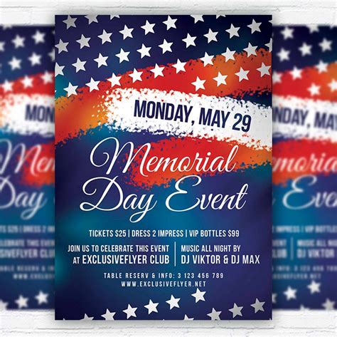 Memorial Day Event Flyer Template 2