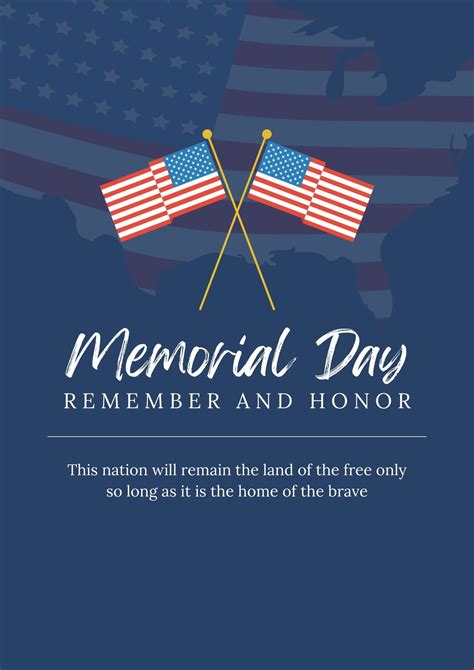 Patriotic Memorial Day Flyer Template 2