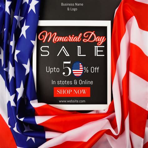 Memorial Day Sale Flyer Template