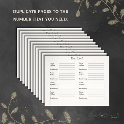 Memorial Guest Book Template