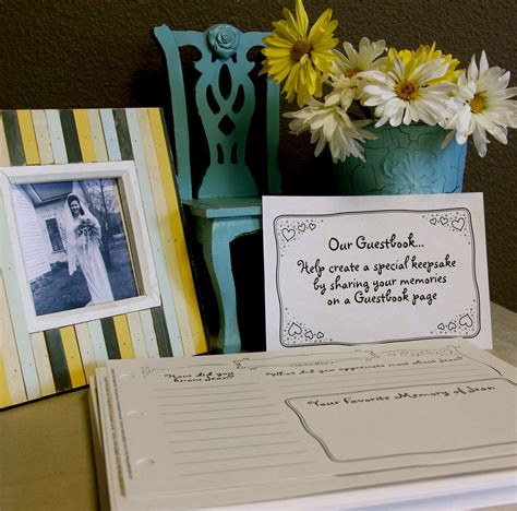 Memorial Guest Book with Messages