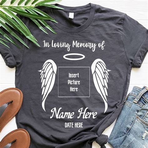 Memorial portrait rest in peace t-shirt template