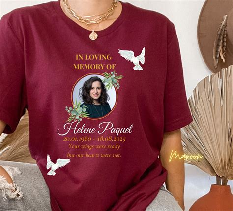 Memorial portrait rest in peace t-shirt template