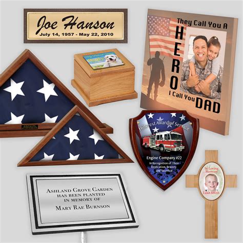 Photo of memorial products at Bayview Funeral Home