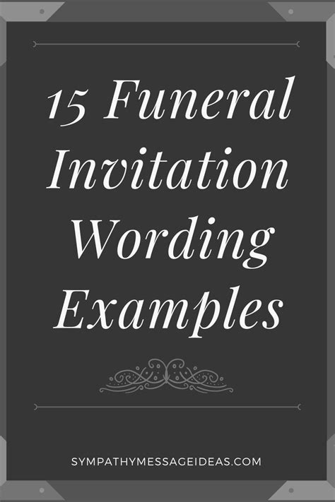 Memorial Service Invitation Wording Examples