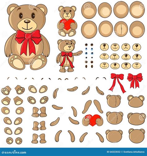 Memory bear body pieces