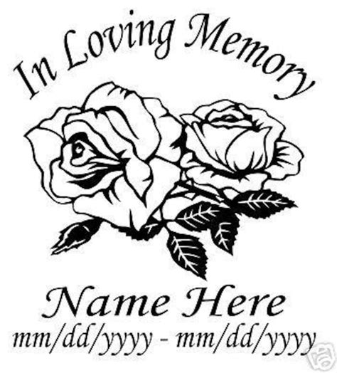 Memory Garden Decal Template