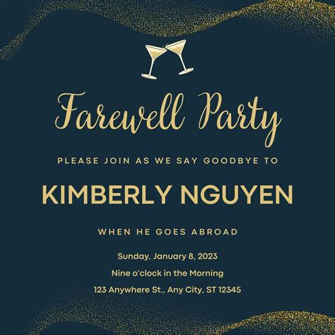 Memory Lane Farewell Party Invitation