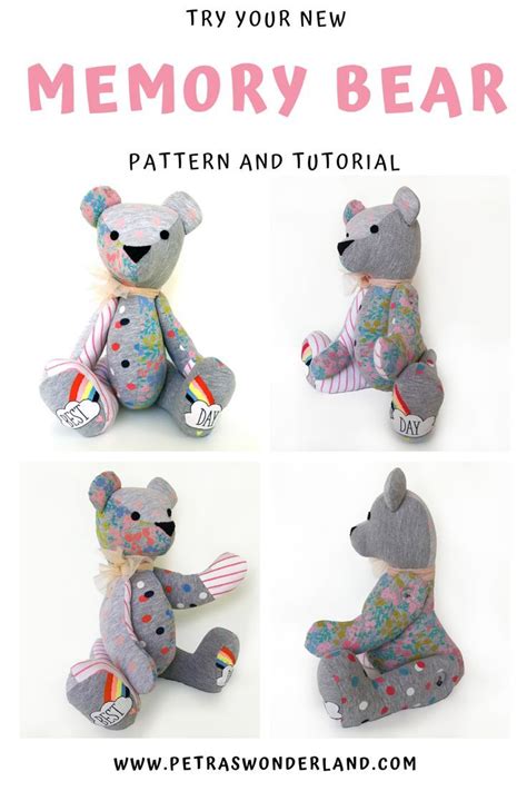 Memory Teddy Bear Pattern Template