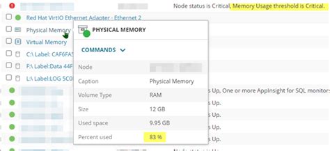 Memory Usage Alert